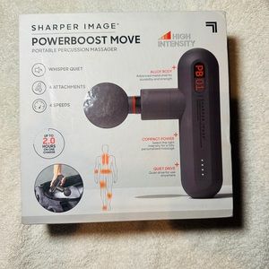 Sharper Image Powerboost Move Deep Tissue Travel Percussion Massager